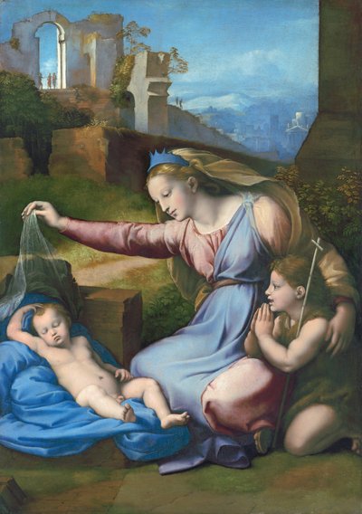 La Virgen con velo de Raffaello Sanzio Raphael